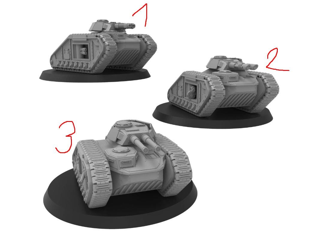 Smol Lunar Auxilia Squalo Light Tank, 8mm Scale Monopose Sci-Fi warriors by ThatEvilOne, Miniature Sci-Fi Wargames Proxy