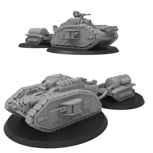 Lunar Auxilia Nero Heavy Crocodile Tank, 8mm Scale Monopose Sci-Fi warriors by ThatEvilOne