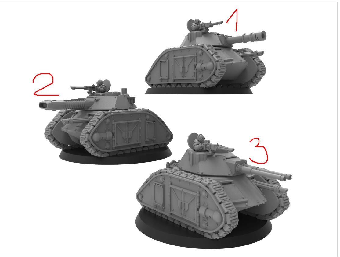 Smol Lunar Auxilia Brigand Tank, 8mm Scale Monopose Sci-Fi warriors by ThatEvilOne, Miniature Sci-Fi Wargames Proxy