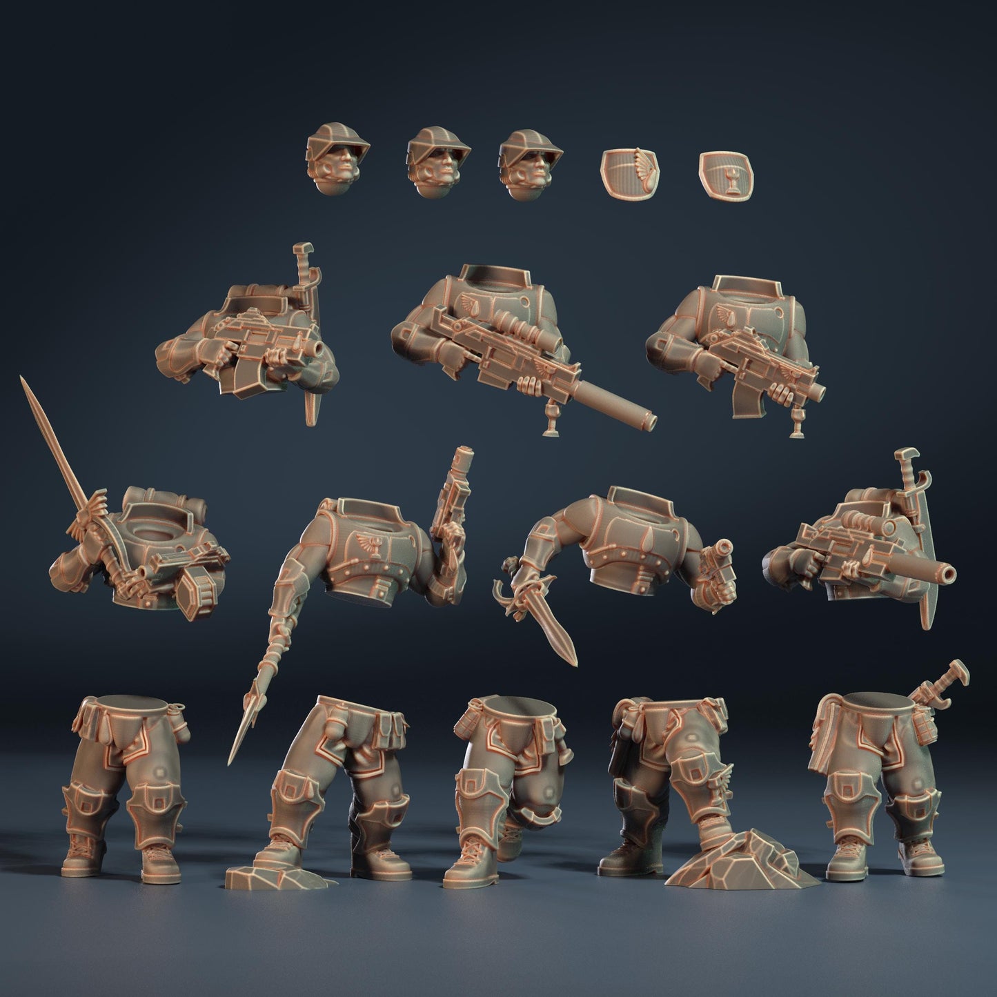 Scout "Angels of Blood" Sergeants, Modular Sci-Fi warriors by ThatEvilOne