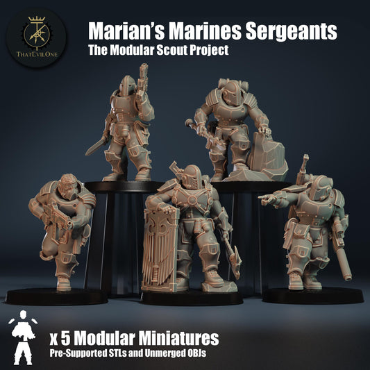 Scout "Marian's Marines" Sergeants, Modular Sci-Fi warriors by ThatEvilOne