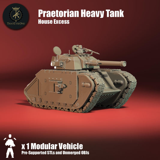 Praetorian Super Heavy, Modular Sci-Fi Vehicle by ThatEvilOne, Sci-Fi Wargames Proxy, Imperial heretic Auxillia Super Heavy Tank