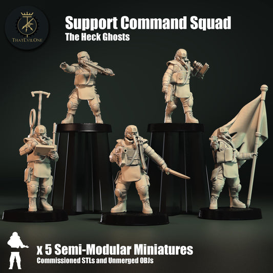 Heck Ghosts Support Command Squad, Semi-modular Sci-Fi warriors by ThatEvilOne, Sci-Fi Wargames Guard Proxy, Imperial Auxilia Army