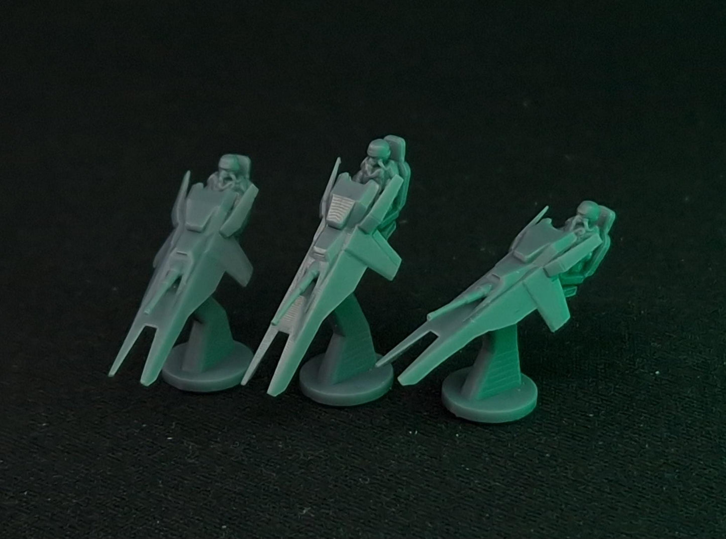 Smol Heckghost Jetbikes, 8mm Scale Monopose Sci-Fi warriors by ThatEvilOne, Miniature Sci-Fi Wargames Proxy