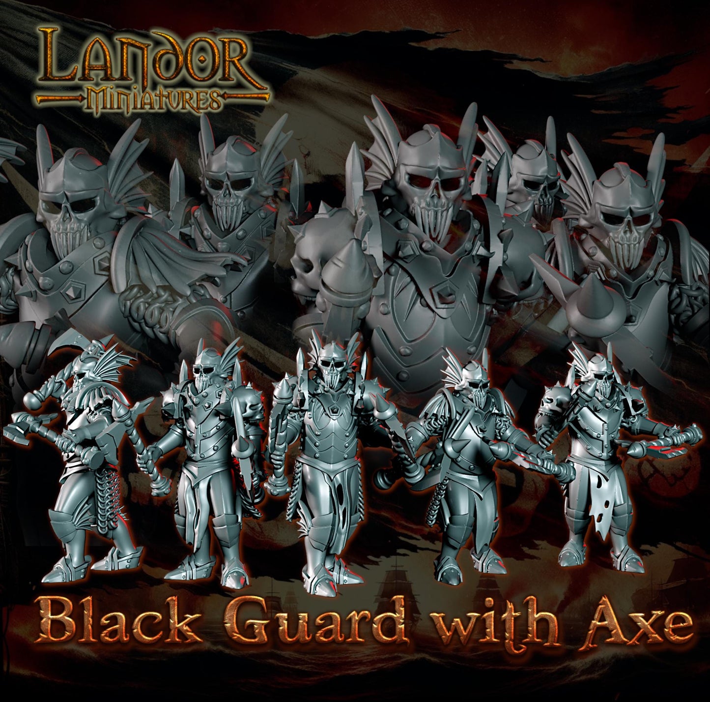 Black Guard, Modular Undead Swashbucklers by Landor Miniatures! Vampire Coast for Fantasy Wargames