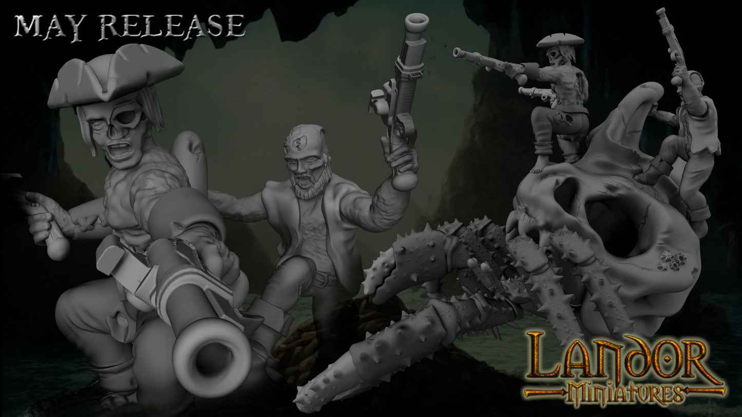 Rotten Crabs, Modular Undead Swashbucklers by Landor Miniatures! Vampire Coast for Fantasy Wargames