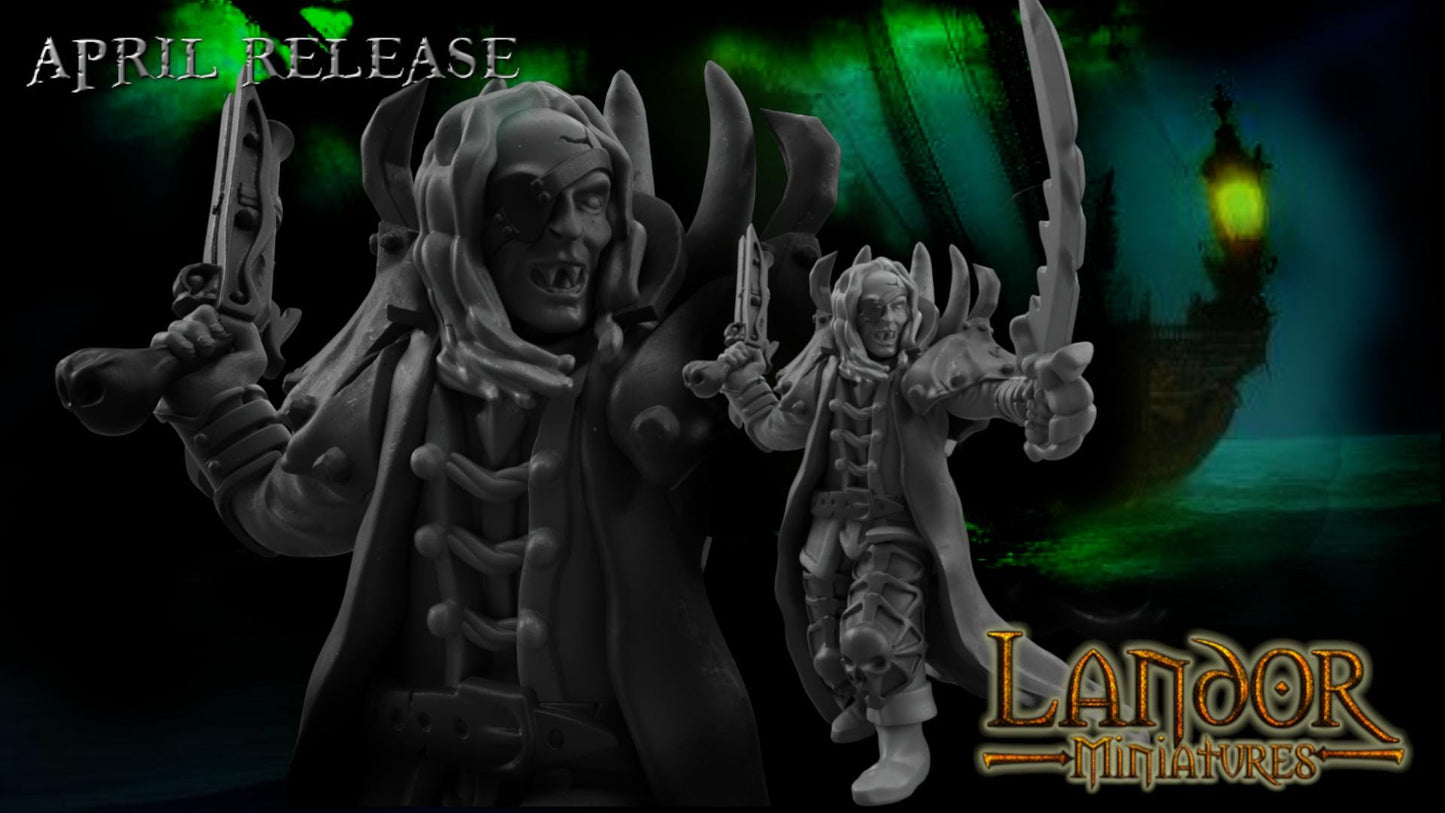 Pirate Rowboat, Modular Undead Swashbucklers by Landor Miniatures! Vampire Coast for Fantasy Wargames