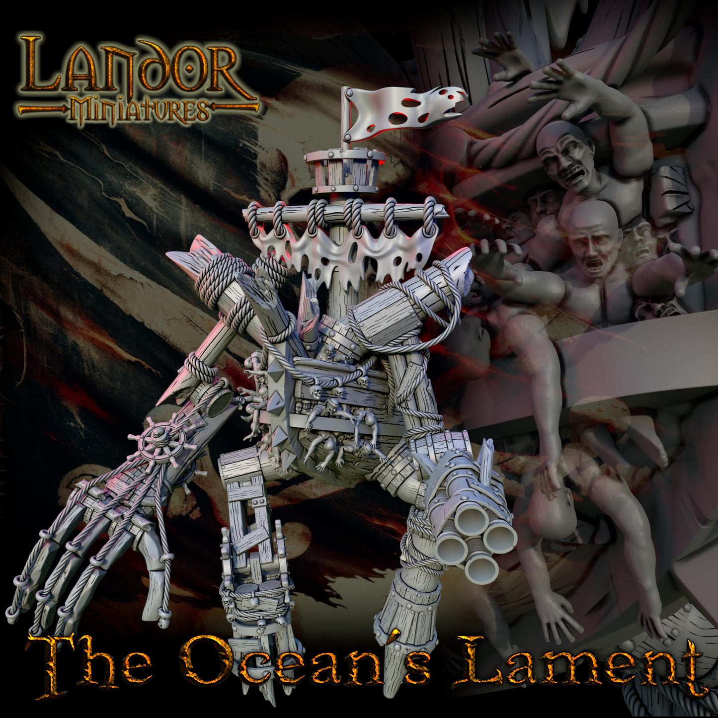 The Ocean's Lament, Modular Undead Colossus by Landor Miniatures! Vampire Coast for Fantasy Wargames