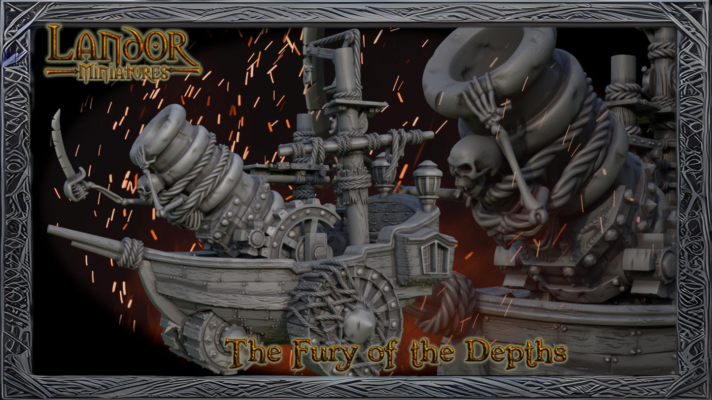 The Fury of the Depths, Modular Undead Colossus by Landor Miniatures! Vampire Coast for Fantasy Wargames