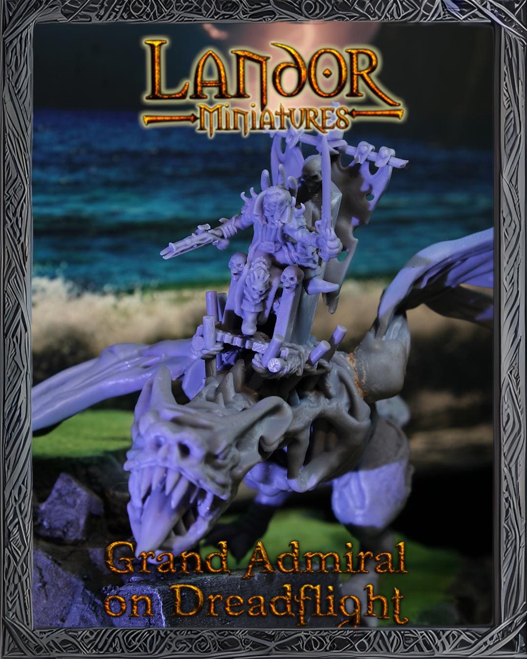 Grand Admiral on Dreadflight, Modular Undead Colossus by Landor Miniatures! Vampire Coast for Fantasy Wargames