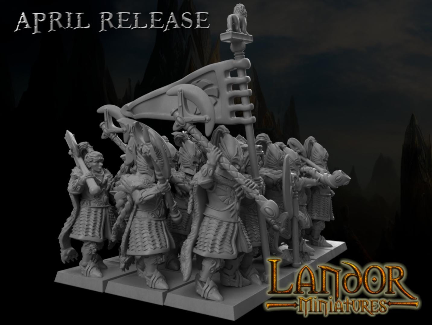 Elven Royal Guard, Modular High Elven miniatures by Landor Miniatures! High Elves for Fantasy Wargames