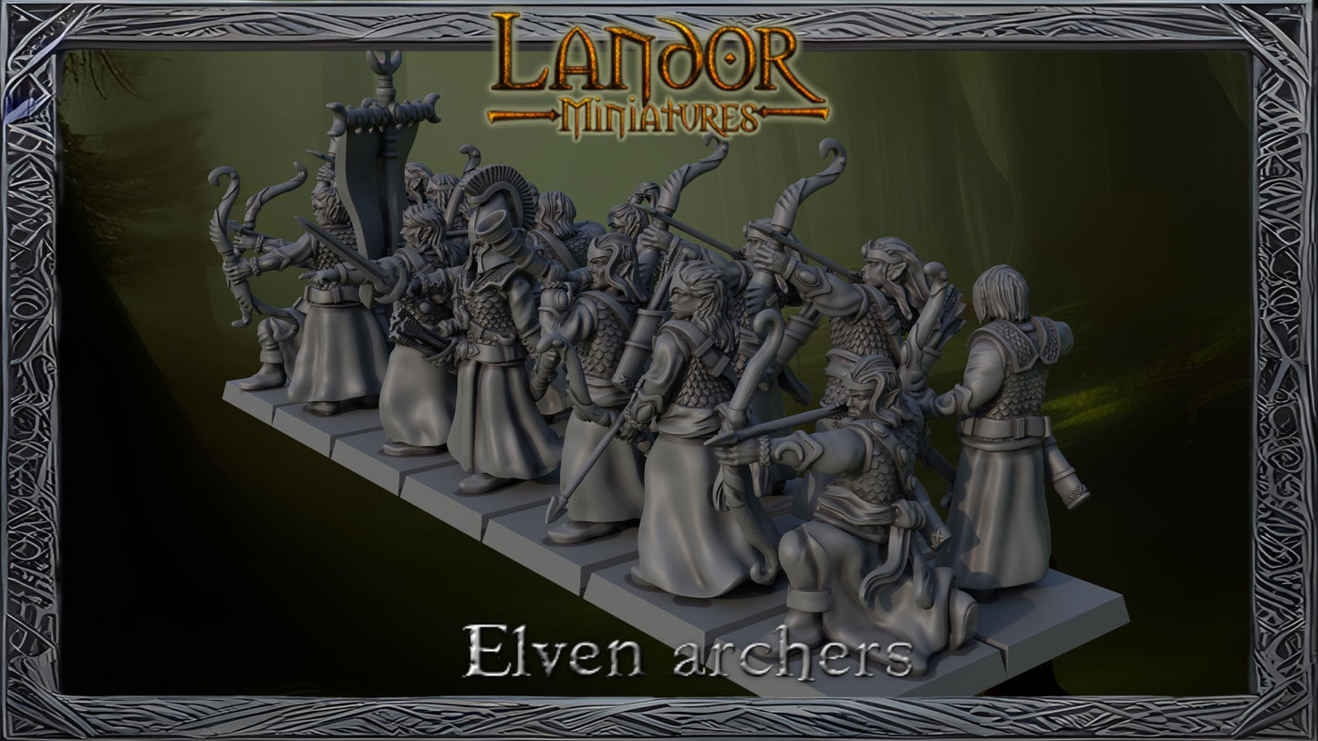 Elven archers, Modular High Elven miniatures by Landor Miniatures! High Elves for Fantasy Wargames