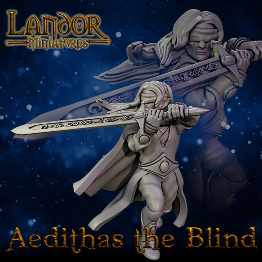 Aedithas the Blind, Modular High Elven miniatures by Landor Miniatures! High Elves for Fantasy Wargames