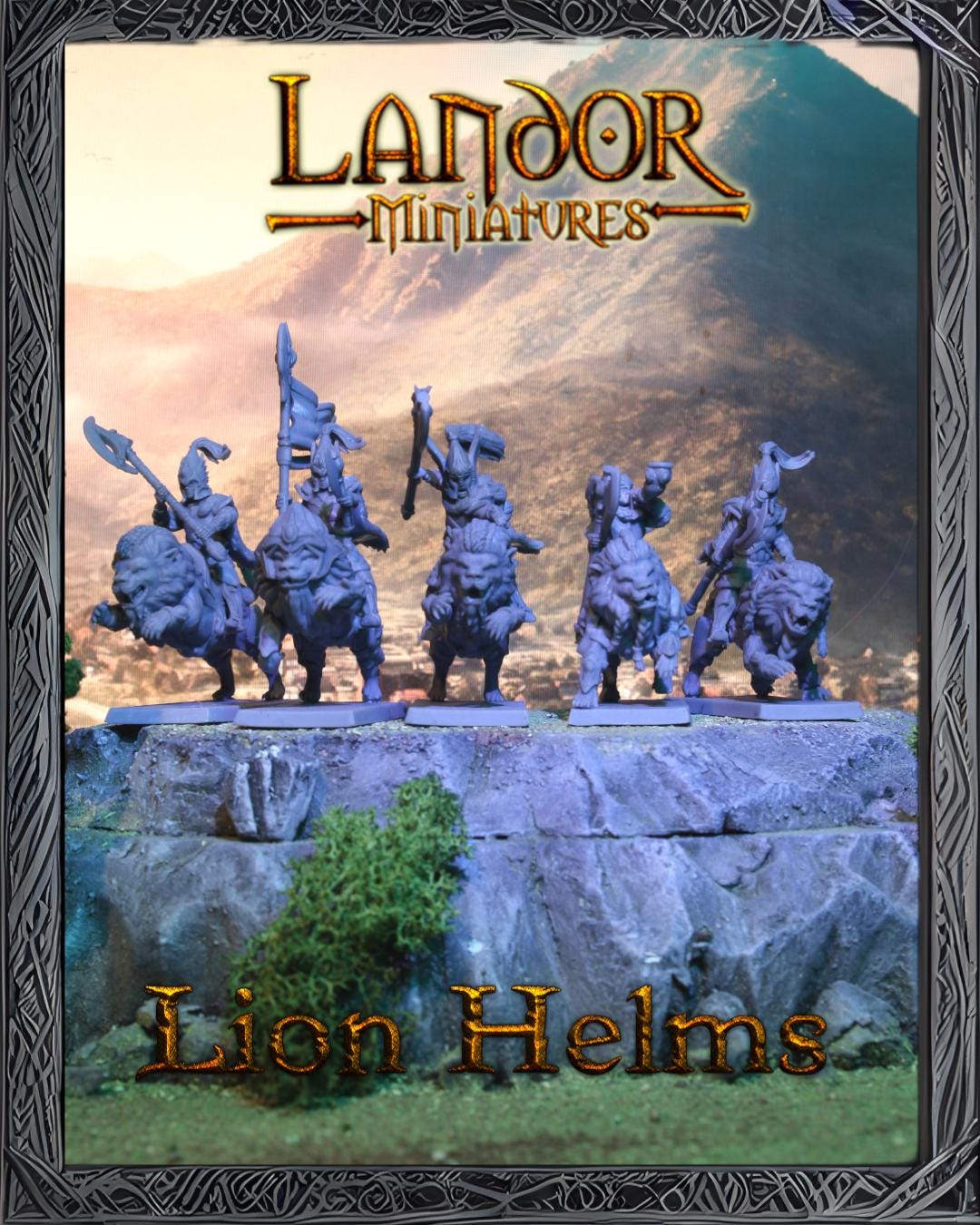 Lion Helms Lion Riders, Modular High Elven miniatures by Landor Miniatures! High Elves for Fantasy Wargames