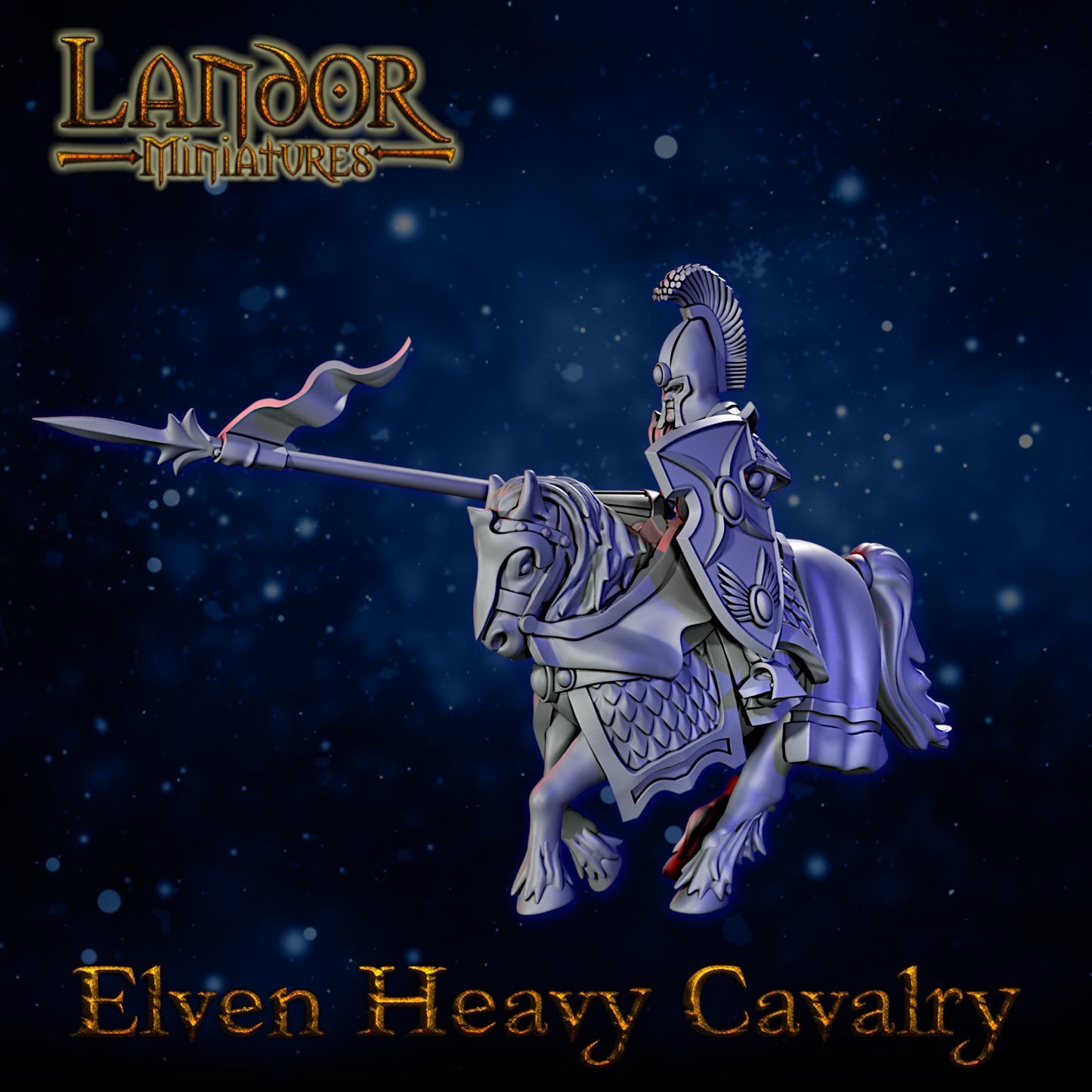 Elven Heavy Cavalry, Modular High Elven miniatures by Landor Miniatures! High Elves for Fantasy Wargames