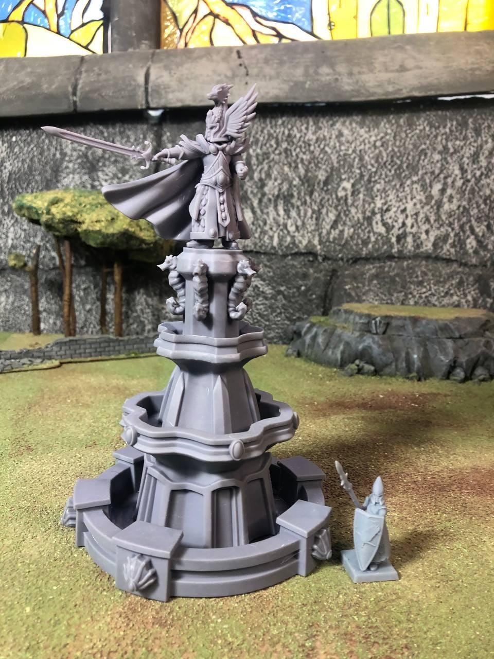 Elven Fountain, Modular High Elven Terrain by Landor Miniatures! High Elves for Fantasy Wargames