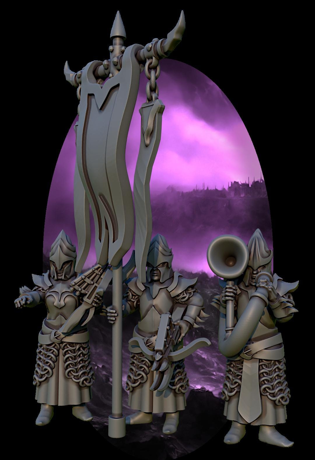 Dark elves Crossbowman, Modular Dark Elven miniatures by Landor Miniatures! Dark Elves for Fantasy Wargames