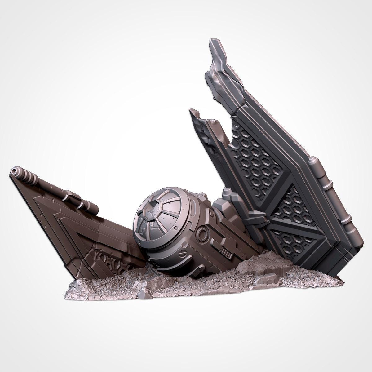 Modular CRASHED SPACESHIPS GW Txarli Factory Sci-Fi modular Wreckage Set, Perfect for Tabletop Wargames