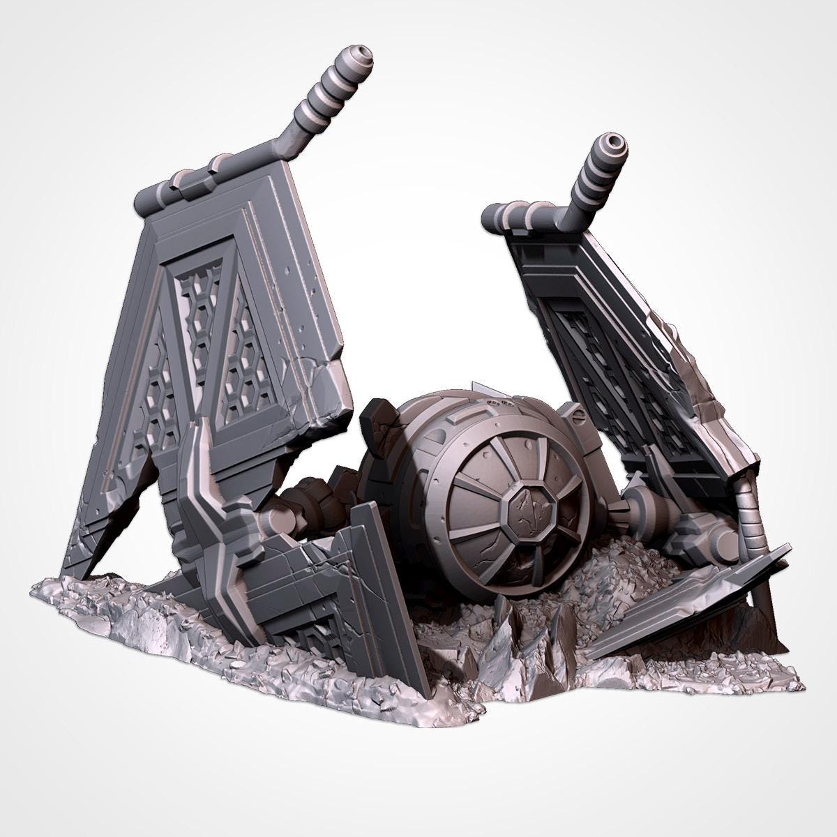 Modular CRASHED SPACESHIPS GW Txarli Factory Sci-Fi modular Wreckage Set, Perfect for Tabletop Wargames