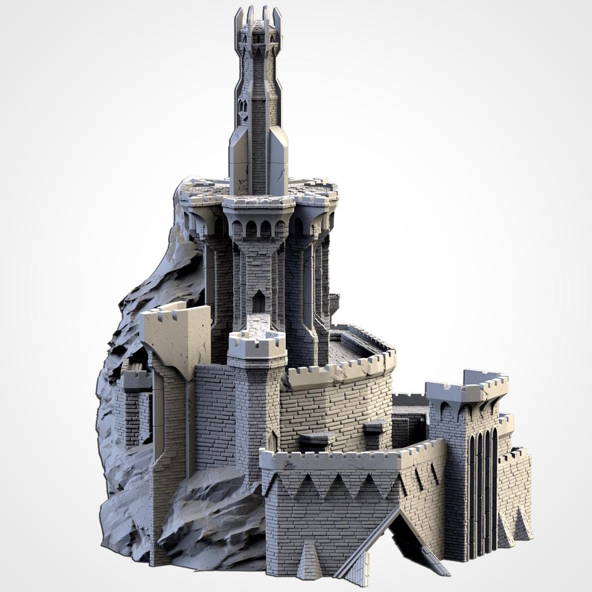 Modular DARK FORTRESS by Txarli Factory Fantasy Terrain Ruined Castle Set, Perfect for Tabletop Wargames