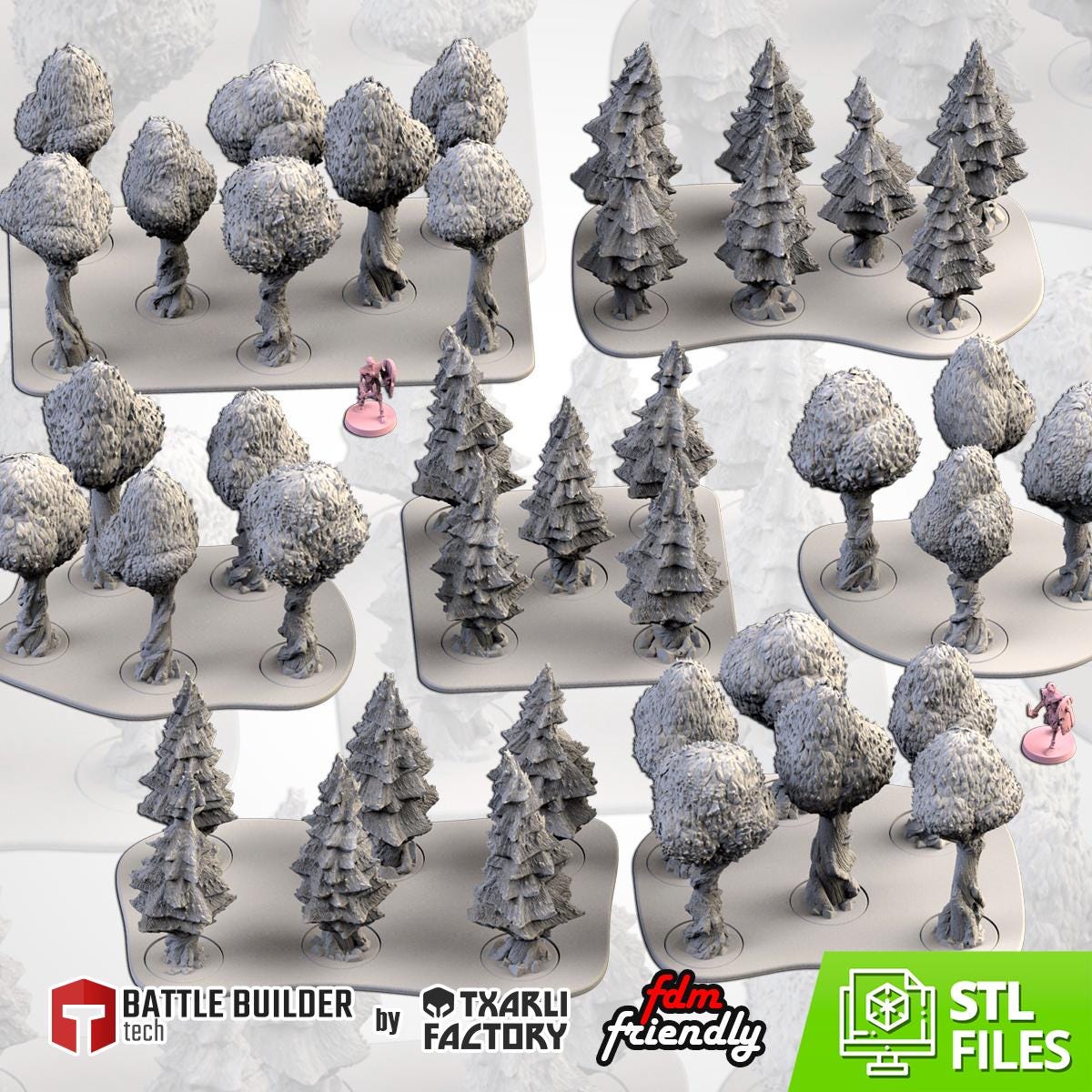 CLASSIC FORESTS Modular Wargaming Forest Terrain by Txarli Factory for Tabletop Wargames