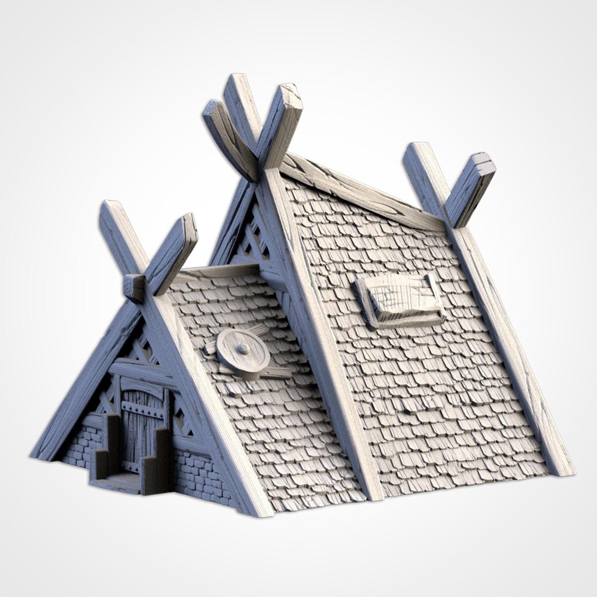 Modular VIKING HOUSES by Txarli Factory Fantasy Terrain Ruined Castle Set, Perfect for Tabletop Wargames