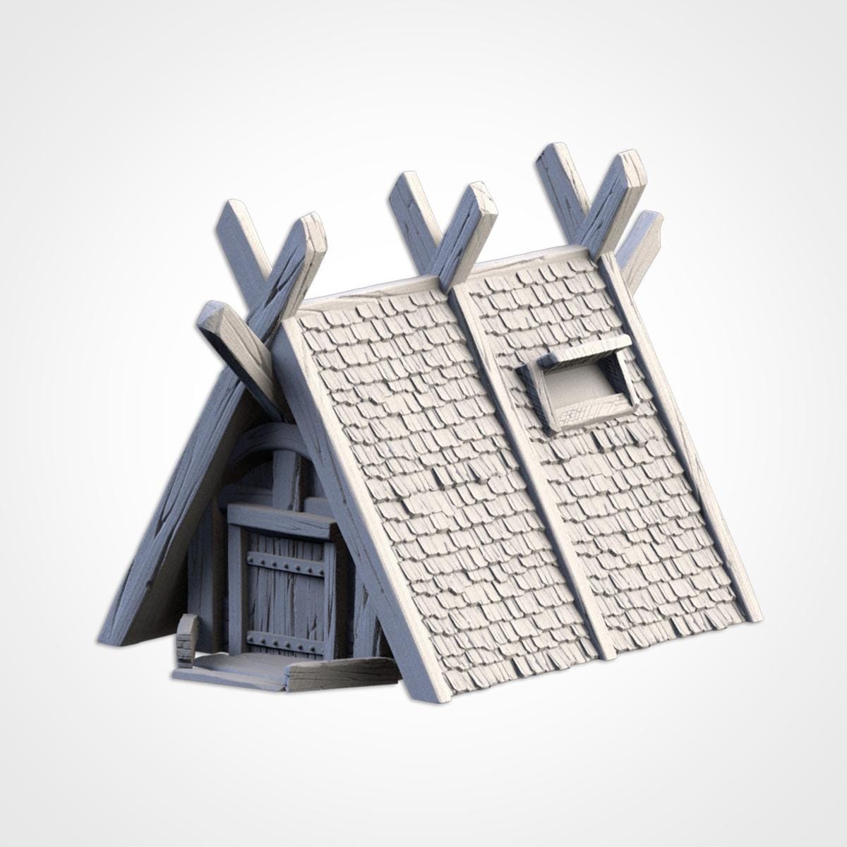 Modular VIKING HOUSES by Txarli Factory Fantasy Terrain Ruined Castle Set, Perfect for Tabletop Wargames