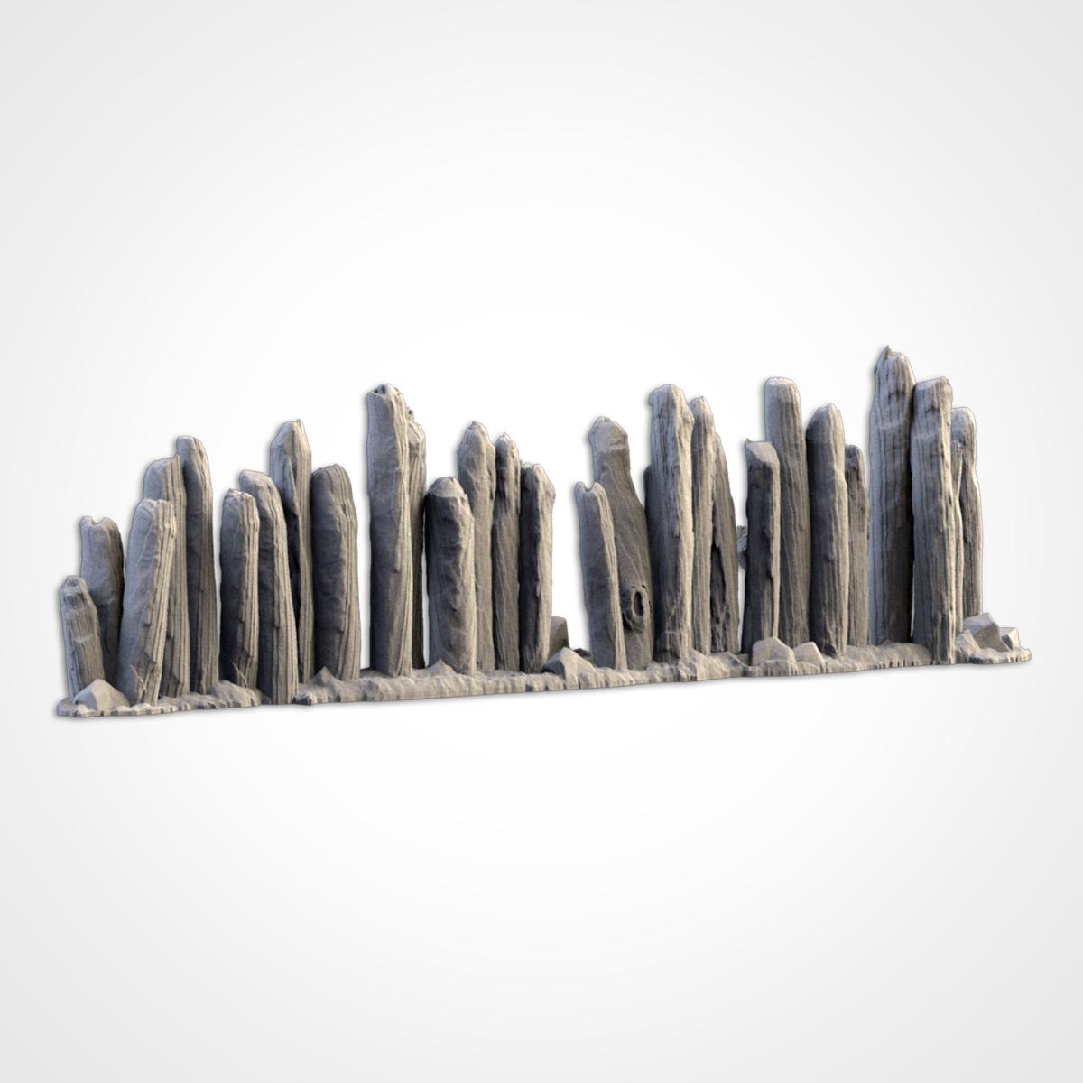 Modular WOODEN FENCES & STAKES by Txarli Factory Fantasy Terrain Ruined Castle Set, Perfect for Tabletop Wargames
