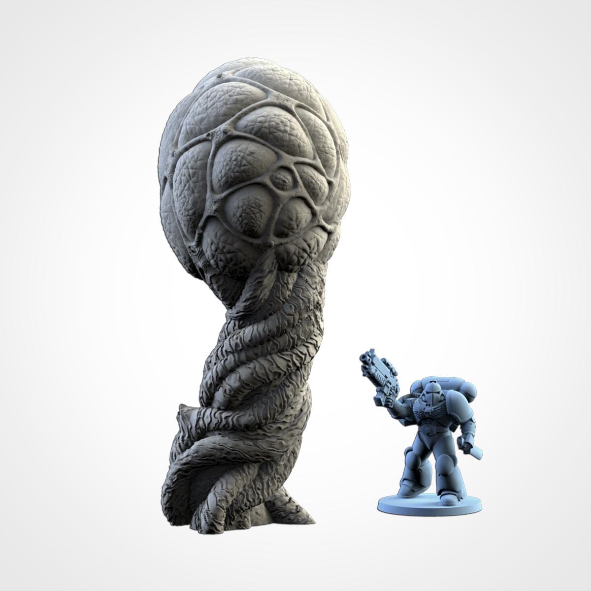 Modular ALIEN PLANTS Txarli Factory Infected Tyranid Building Terrain Cityscape Set, Perfect for Tabletop Wargames