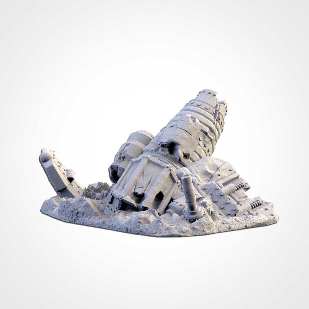 Modular CRASHED PLANES Txarli Factory Sci-Fi modular Wreckage Set, Perfect for Tabletop Wargames
