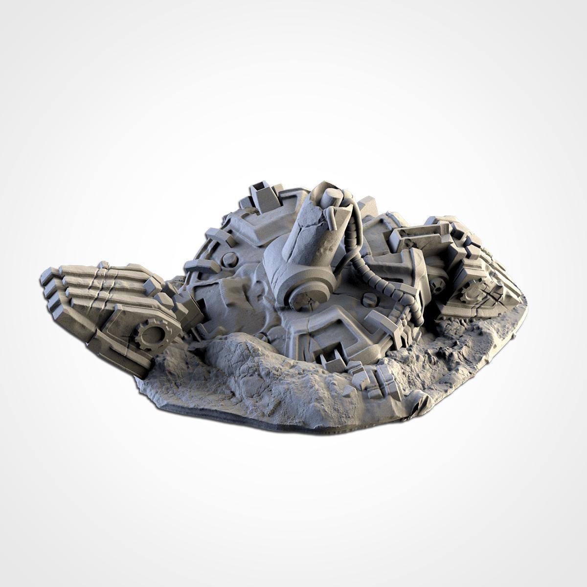 Modular DESTROYED TITAN Txarli Factory Sci-Fi modular Wreckage Set, Perfect for Tabletop Wargames