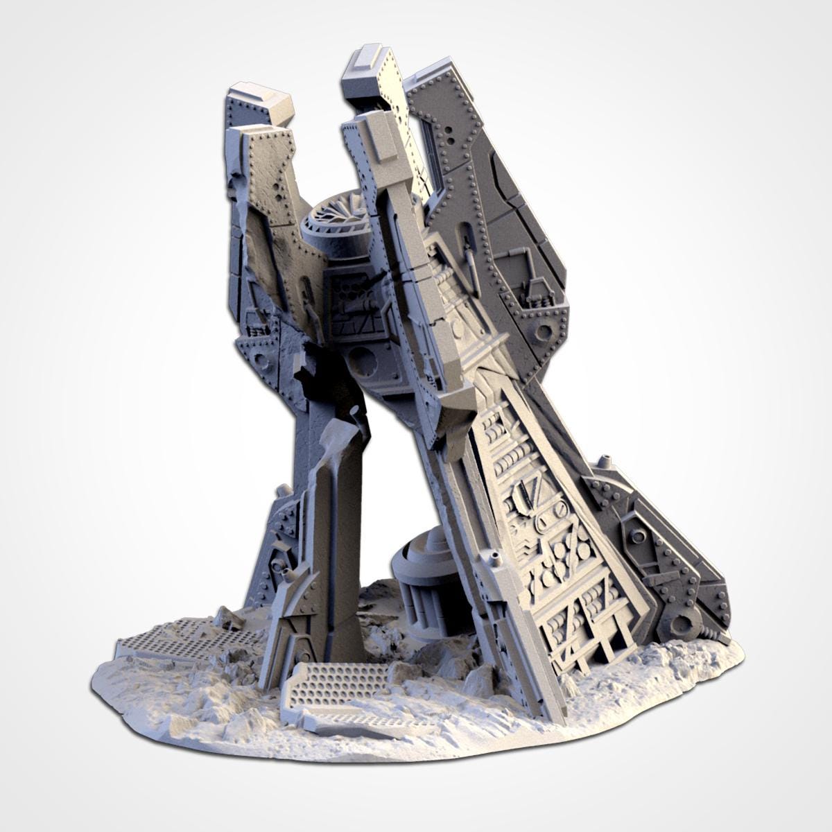 Modular LANDING CAPSULES Txarli Factory Sci-Fi modular Wreckage Set, Perfect for Tabletop Wargames