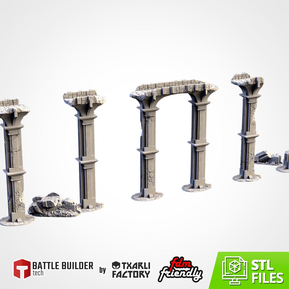 Modular STONE BRIDGE AQUEDUCTS  Mordheim Terrain Cityscape Set, Perfect for Tabletop Wargames