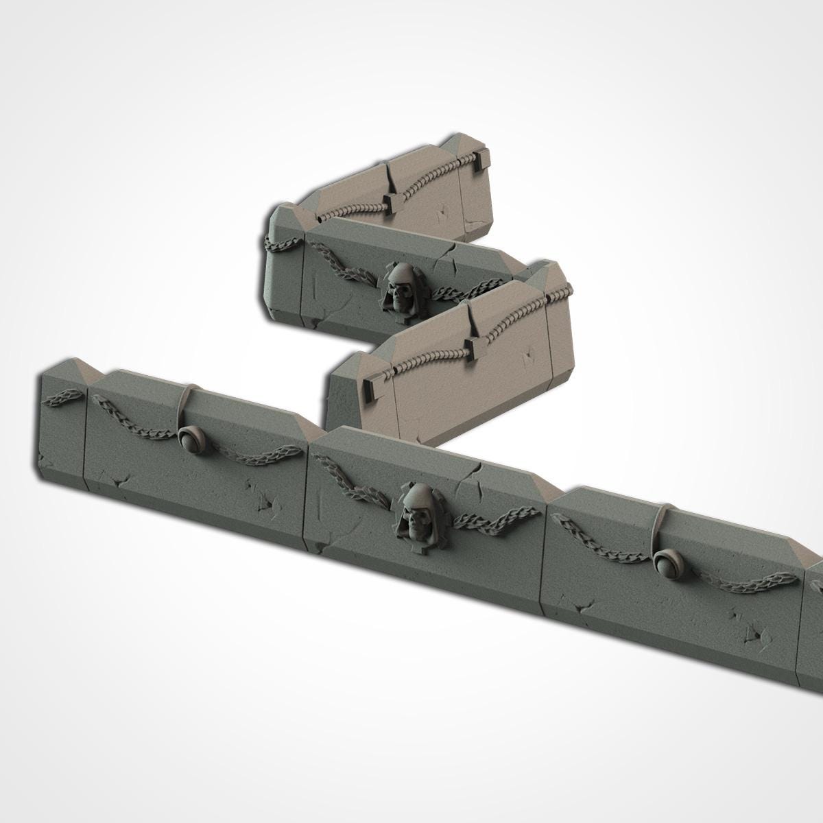 Modular BARRICADES set Txarli Factory Ruined 40k Scatter Terrain Set, Perfect for Tabletop Wargames