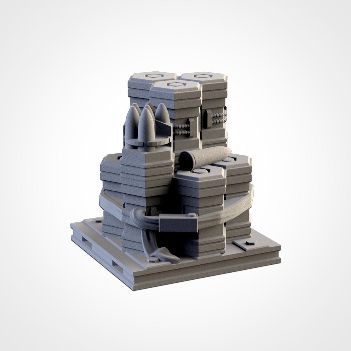 Modular SUPPLIES PACK set Txarli Factory Ruined Scatter Terrain Set, Perfect for Tabletop Wargames