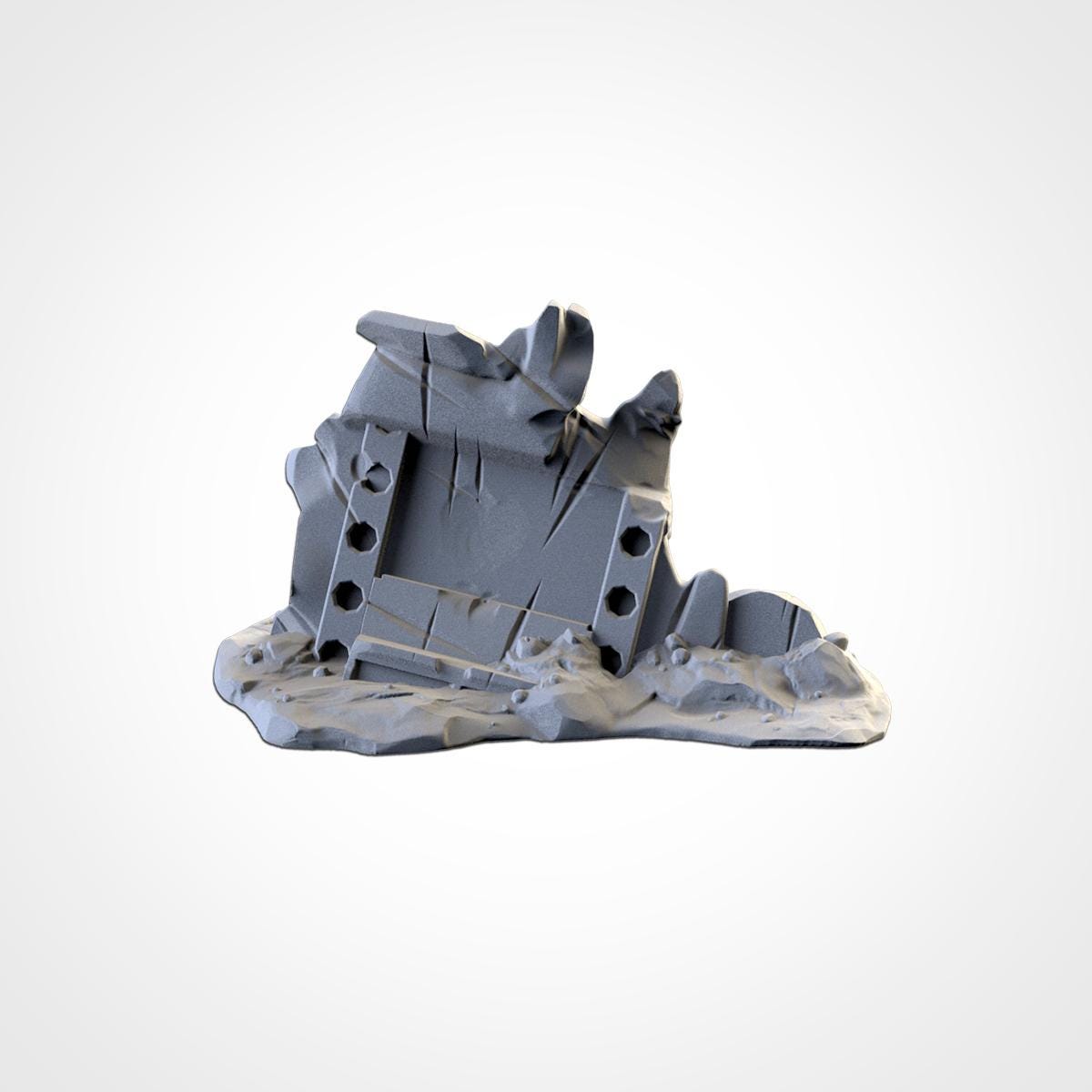 Modular CRASHED VEHICLES Txarli Factory Sci-Fi modular Wreckage Set, Perfect for Tabletop Wargames