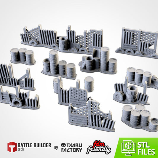 Modular CRASHED PLANES Txarli Factory Sci-Fi modular Wreckage Set, Perfect for Tabletop Wargames