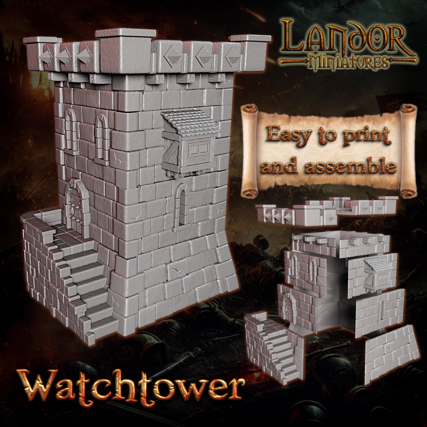 Imperial Watchtower, Modular Empire miniatures by Landor Miniatures! Empire for Fantasy Wargames