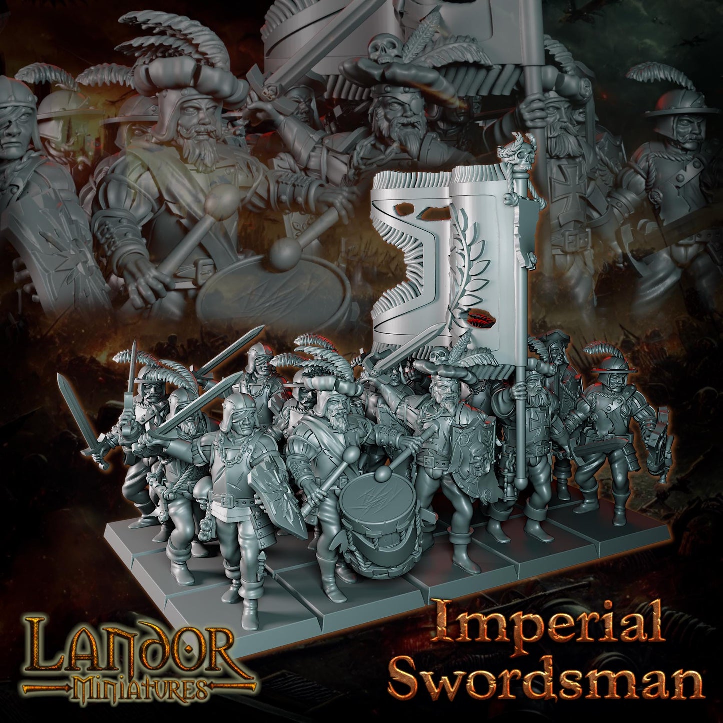 Imperial Starter Box, Modular Landsknecht Empire Starter Army Set by Landor Miniatures! Empire for Fantasy Wargames.