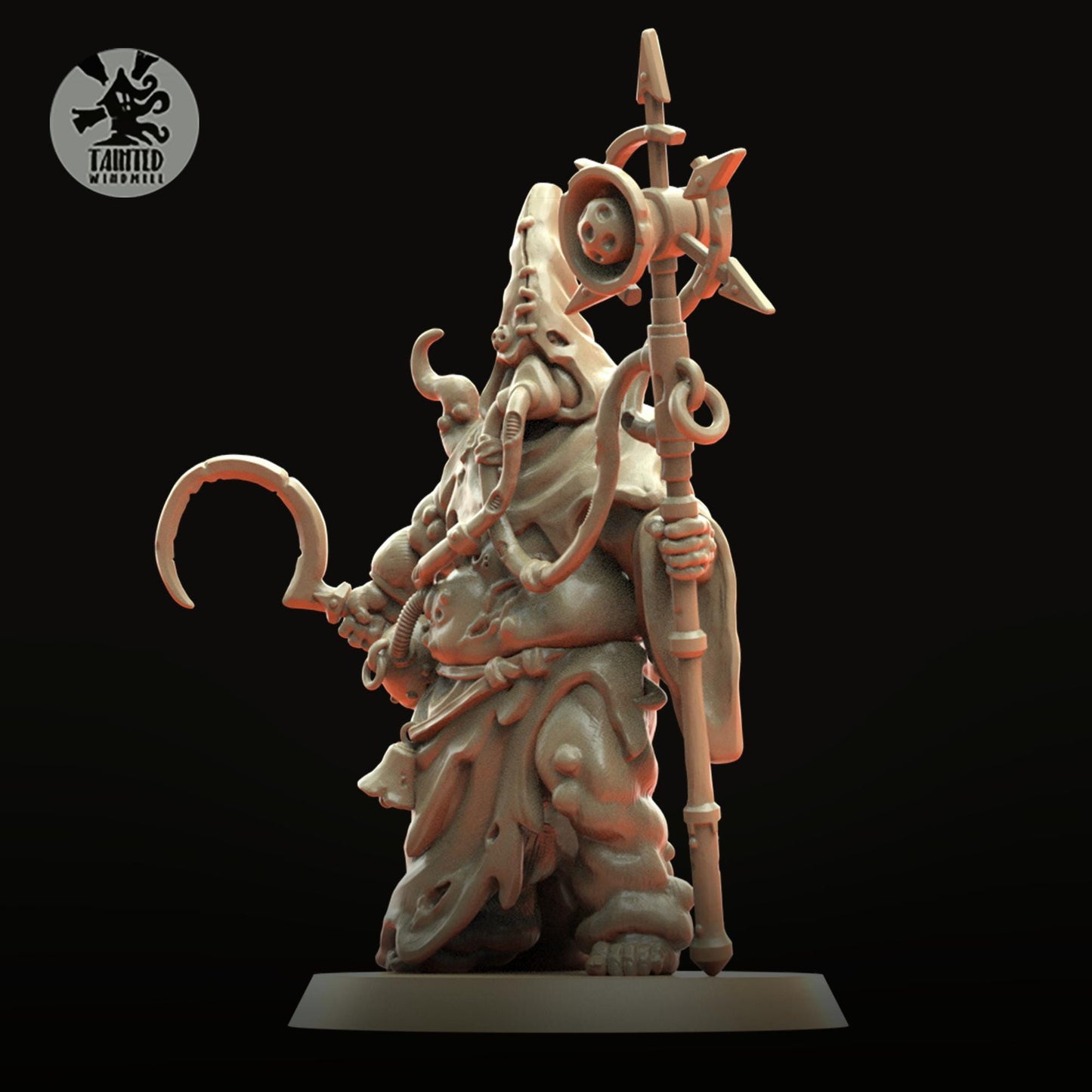 Decay Preacher, Chaotic Heretic Sorcerer Monopose Miniatures Sculpted by Tainted Windmill for Wargames set in the Grimdark Future