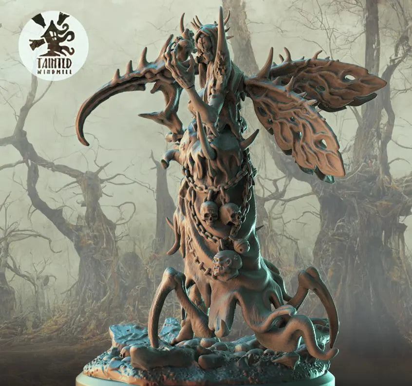 Great Daemon Decay Princess, Chaotic Daemonic Monopose Miniatures Sculpted by Tainted Windmill for Wargames set in the Grimdark Future