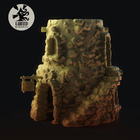 Desert Village Terrain Set, Chaotic Plagued Terrain Sculpted by Tainted Windmill for Wargames set in the Grimdark Future