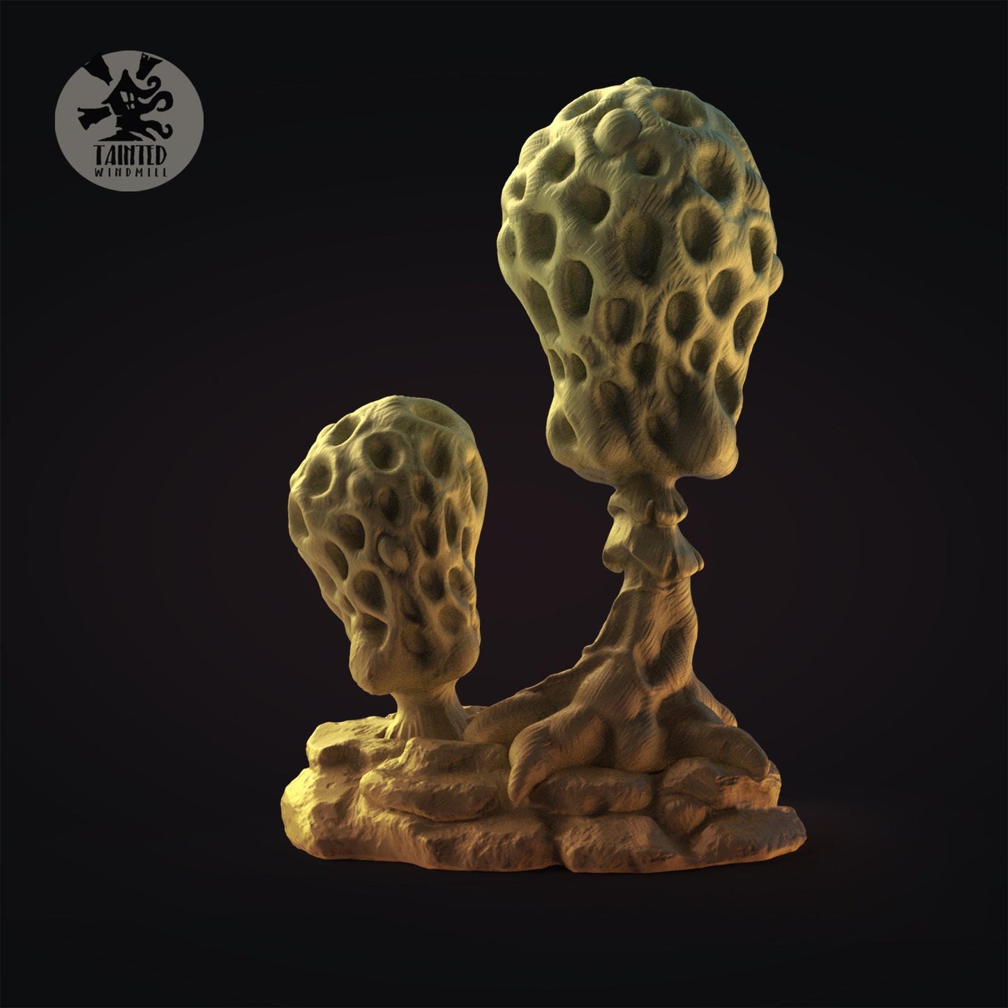 Desert Valley Rocks Terrain Set, Chaotic Plagued Terrain Sculpted by Tainted Windmill for Wargames set in the Grimdark Future