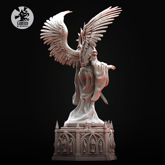 Saint Statue and Infected Saint Statue, Imperial Cathedral Statues Sculpted by Tainted Windmill for Wargames set in the Grimdark Future
