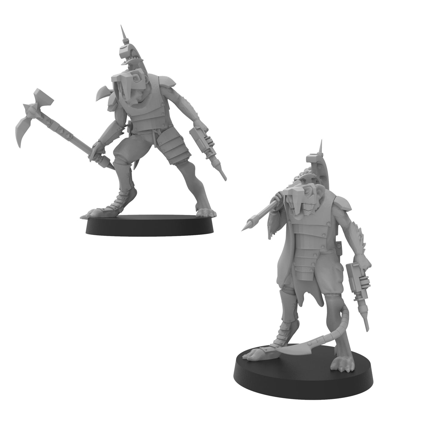 Cheesestealer Cult Warlord, Cheesestealer cults, monopose Sci-Fi warriors by ThatEvilOne, Sci-Fi Wargames Rat-Themed miniatures