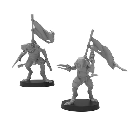 Cheesestealer Cult Brood Banner, Cheesestealer cults, monopose Sci-Fi warriors by ThatEvilOne, Sci-Fi Wargames Rat-Themed miniatures