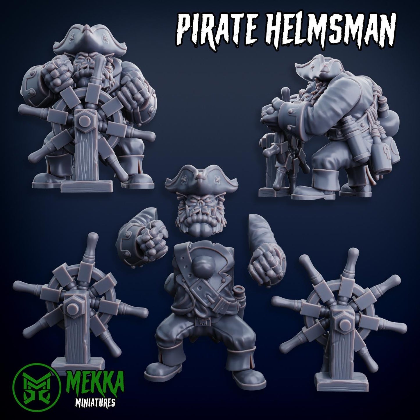 Orc Pirate Ship, Space-Faring Orkish Menace Sculpted by Mekka Miniatures, Grimdark Compatible, Scaled for Sci-Fi Miniature Wargames
