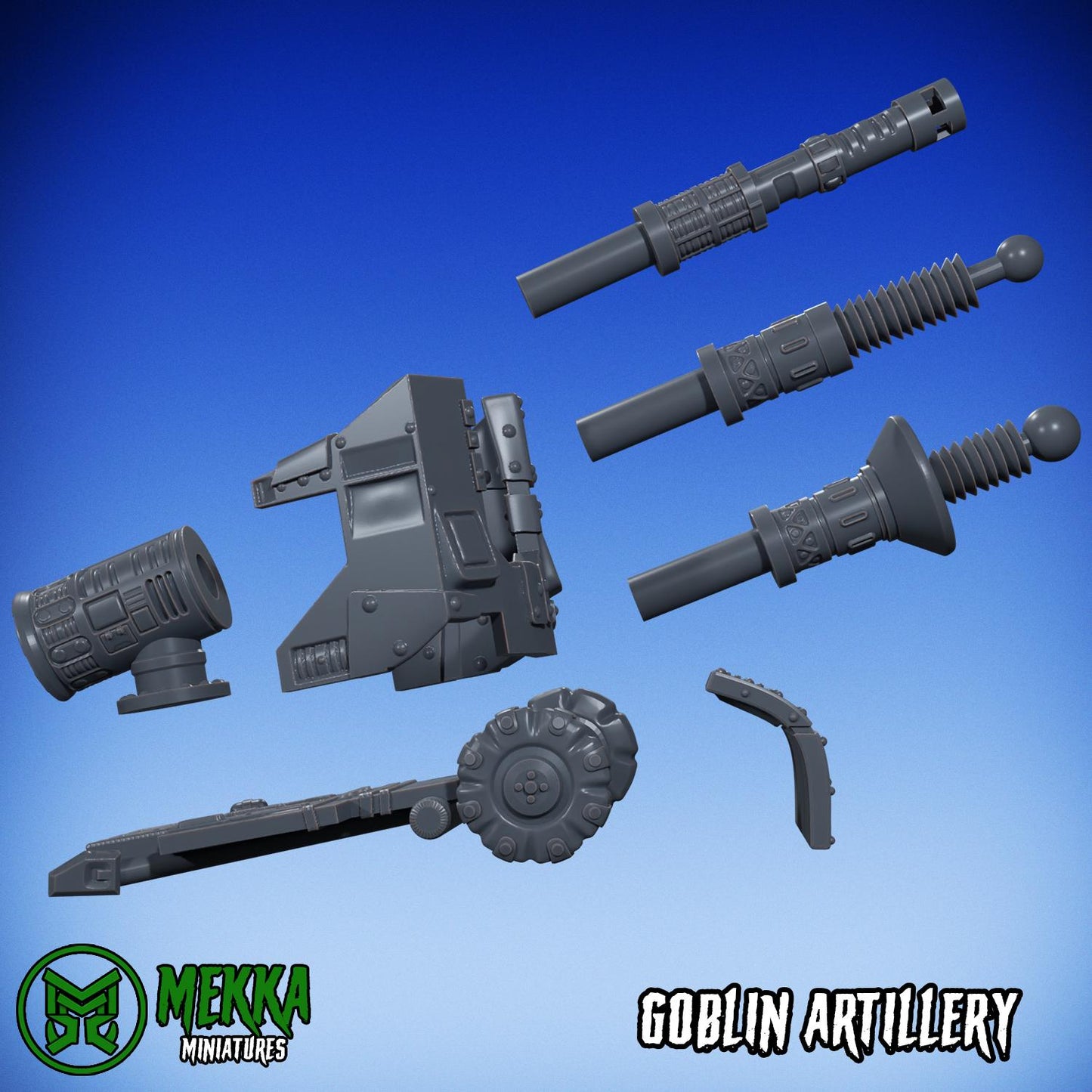 Pirate Artillery, Space-Faring Orkish Menace Sculpted by Mekka Miniatures, Grimdark Compatible, Scaled for Sci-Fi Miniature Wargames