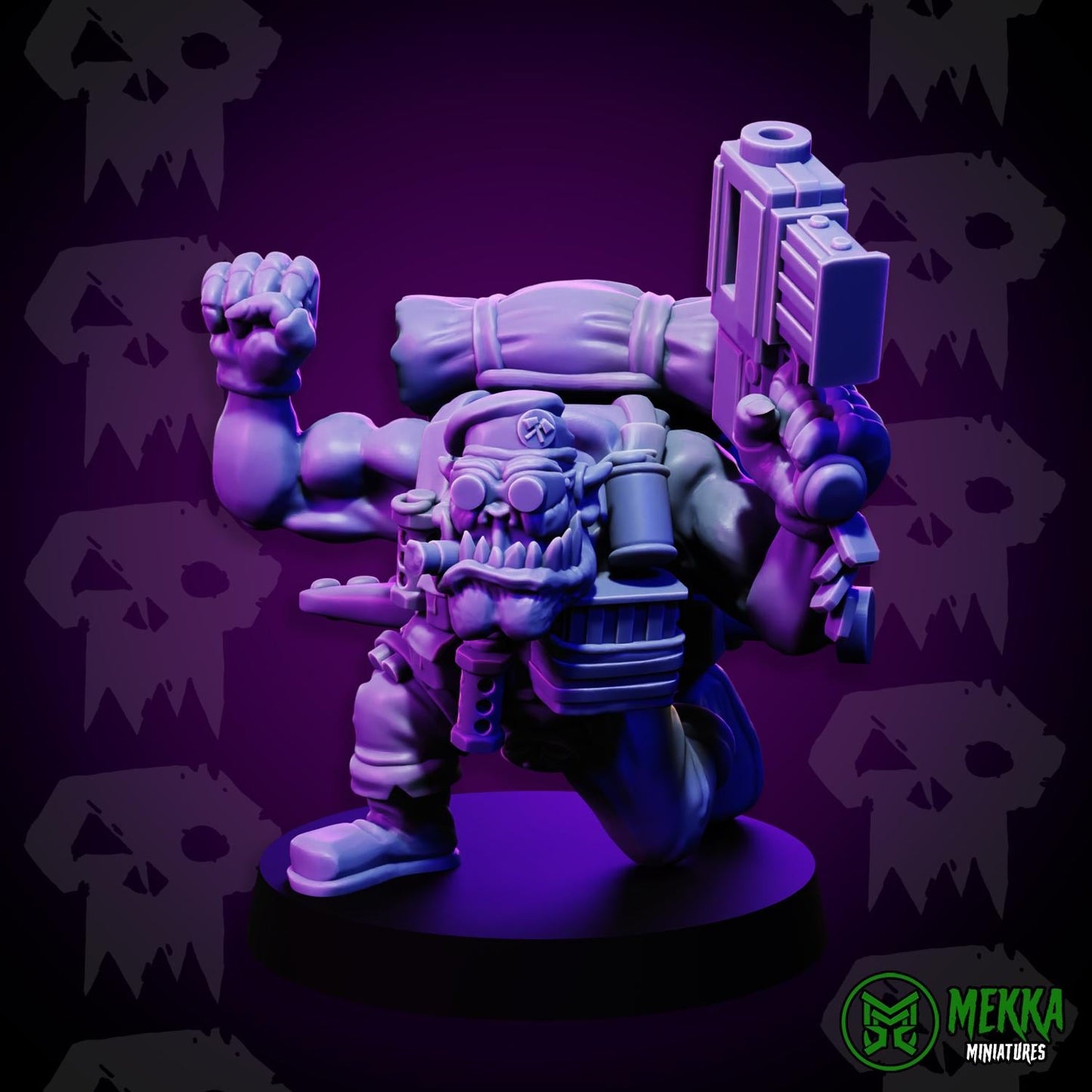 Orc Commando Set, Space-Faring Orkish Menace Sculpted by Mekka Miniatures, Grimdark Compatible, Scaled for Sci-Fi Miniature Wargames