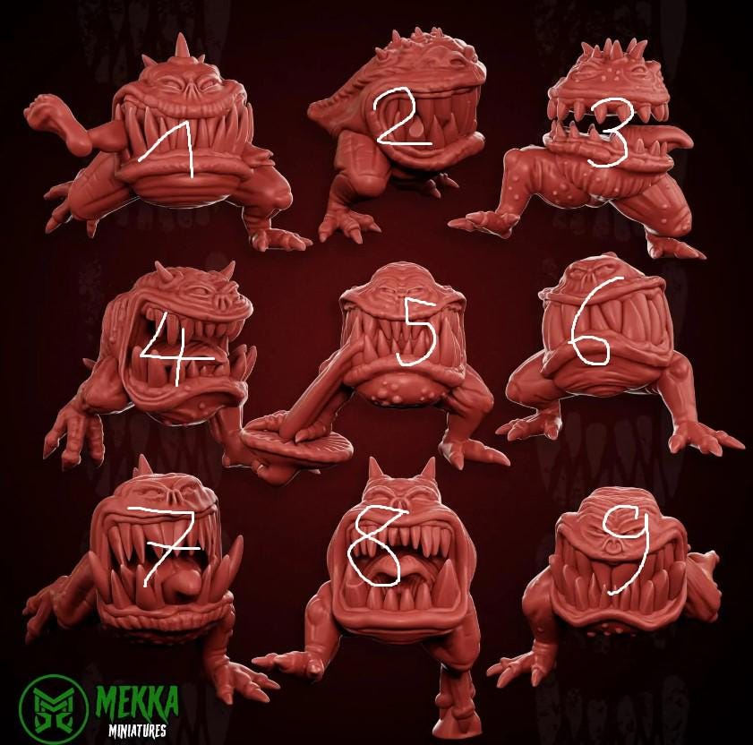 Wild Chompaz, Space-Faring Orkish Menace Sculpted by Mekka Miniatures, Grimdark Compatible, Scaled for Sci-Fi Miniature Wargames